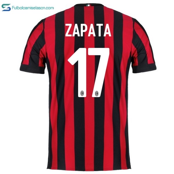 Camiseta Milan 1ª Zapata 2017/18